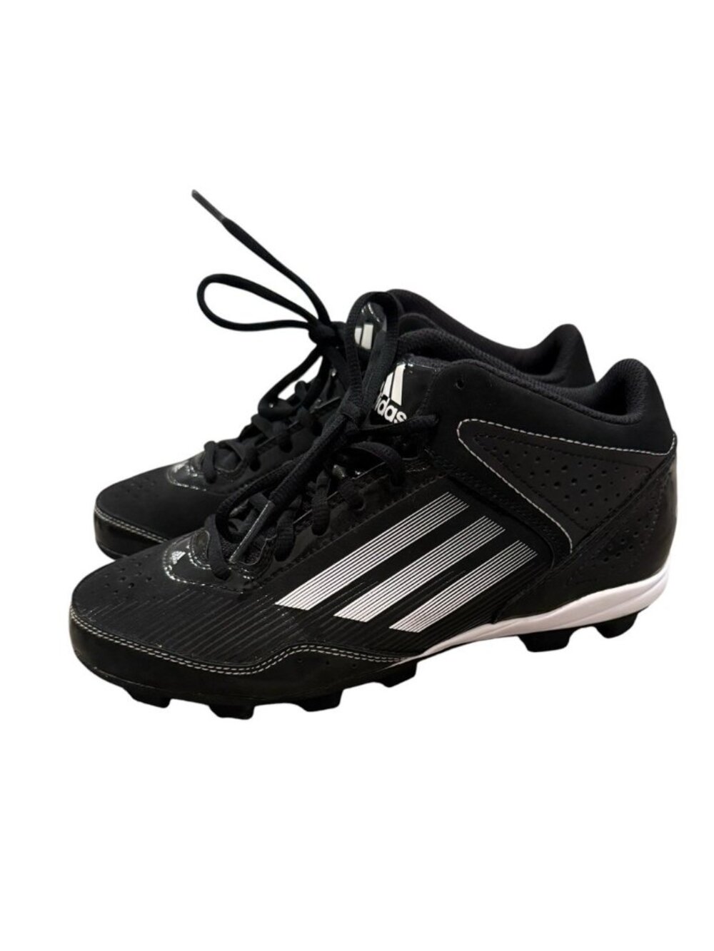 Adidas Men’s Size 5.5 Baseball Cleats Black & White Boys Shoes